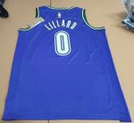 Maillot de Basket #0 Lillard Bucks Violet